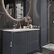 Тумба подвесная ДАЛЛАС 110 левая /графит матовый  / AQUA DE MARCO