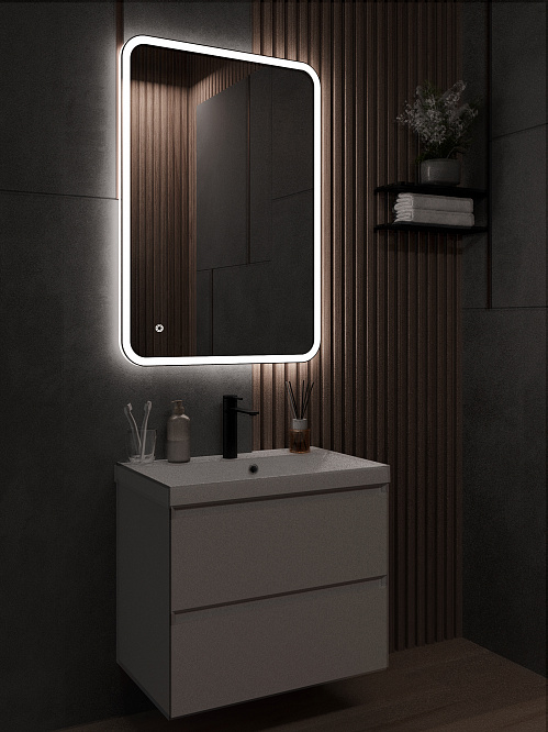 Зеркало с подсветкой КАПЕЛЛА (70*100 /100*70) /универсальное/ AQUA DE MARCO