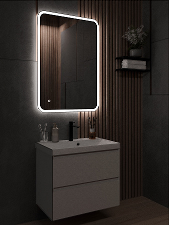 Зеркало с подсветкой КАПЕЛЛА (70*100 /100*70) /универсальное/ AQUA DE MARCO