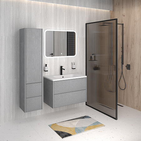 Тумба подвесная ПАРМА 80 /дымчатый серый/ AQUA DE MARCO