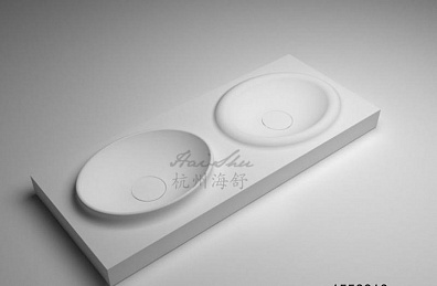 Alparini Monte 120см Solid Surface раковина двойная матовая